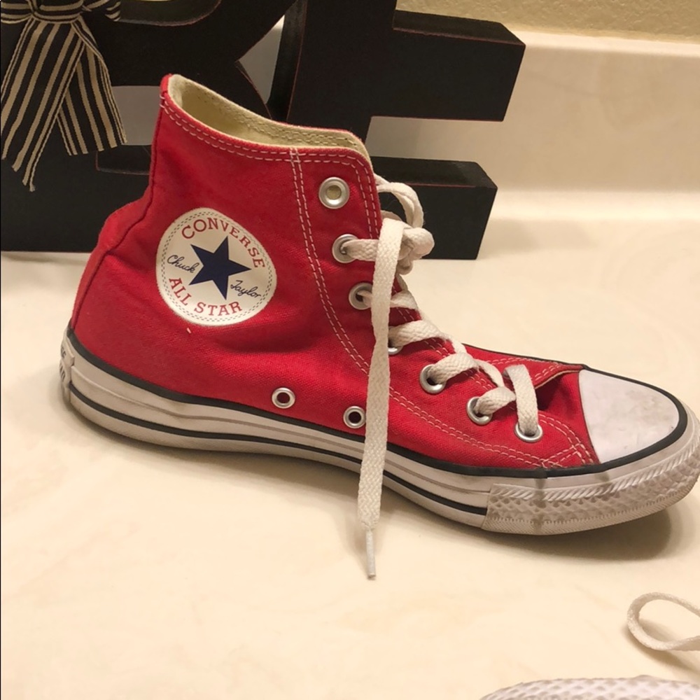 Red Hightop Converse